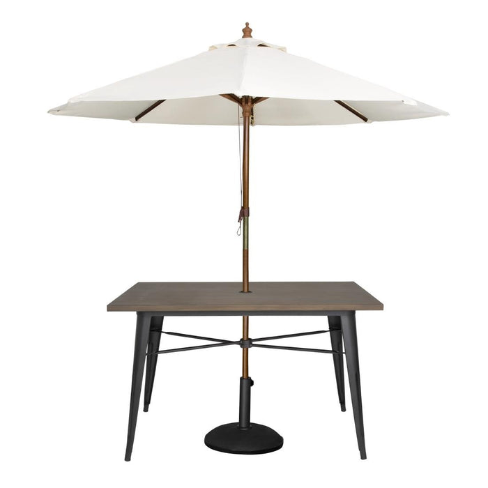 Bolero aluminium outdoor tafel 120x76x76cm donker houtdessin