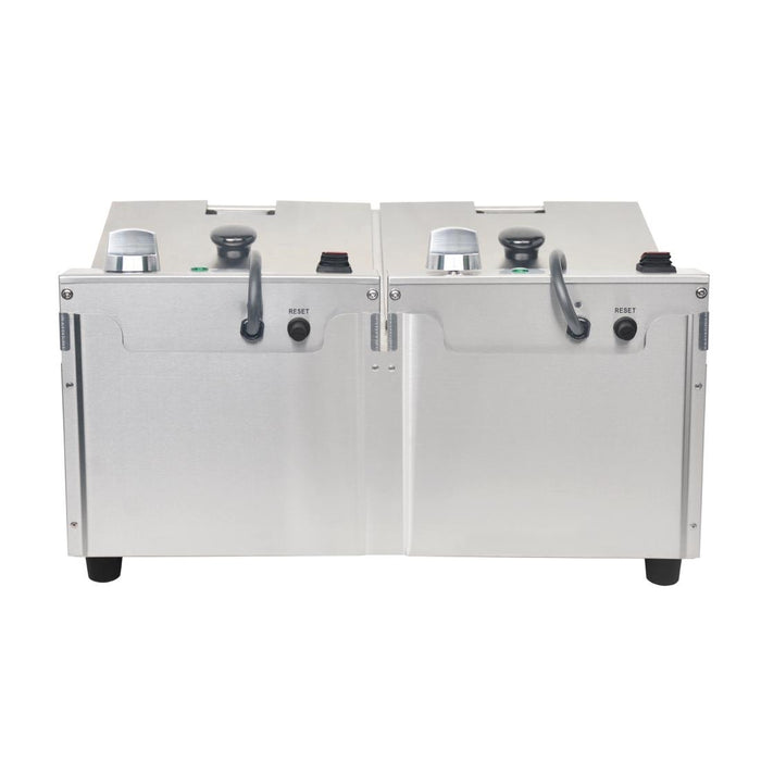 Buffalo dubbele tank dubbele mand 2x5ltr countertop friteuse 2x2.8kw