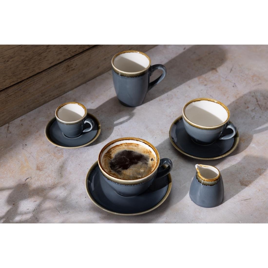 Olympia Kiln cappuccinokopjes blauw 23cl (6 stuks)