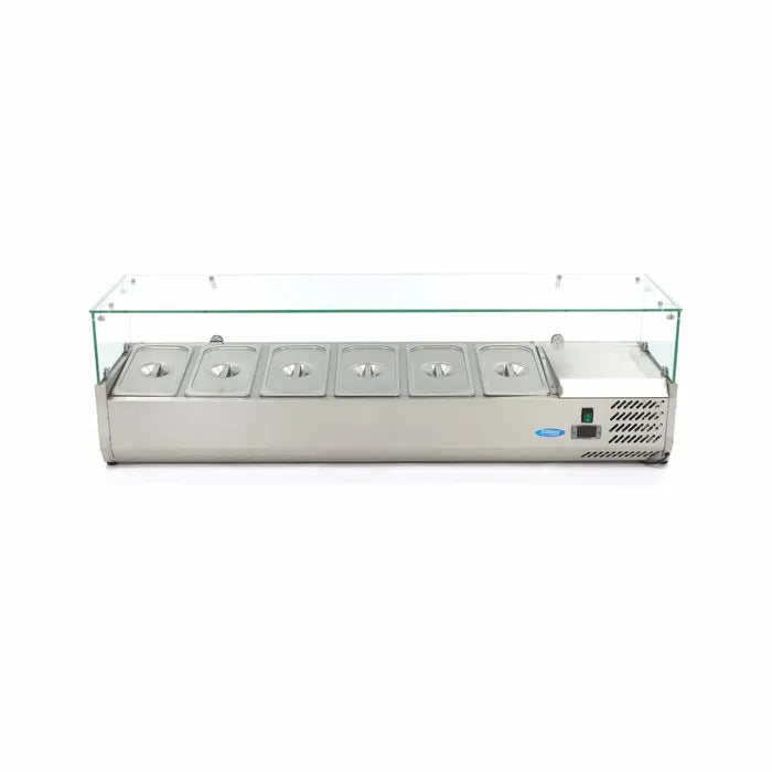 Opzetkoelvitrine - 150 cm - 6 x 1/3 GN Bakken