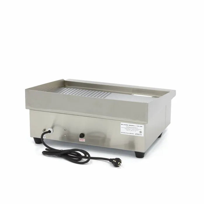 Grillplaat - Half Gegroefd - 55 cm - incl. Opvangbak