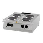 Heavy Duty Kookplaat - 4 Pitten - Dubbel - 70 cm Diep - Elektrisch