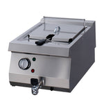 Heavy Duty Friteuse - 1 x 12 L - Enkel - 70 cm Diep - met Tapkraan - Elektrisch