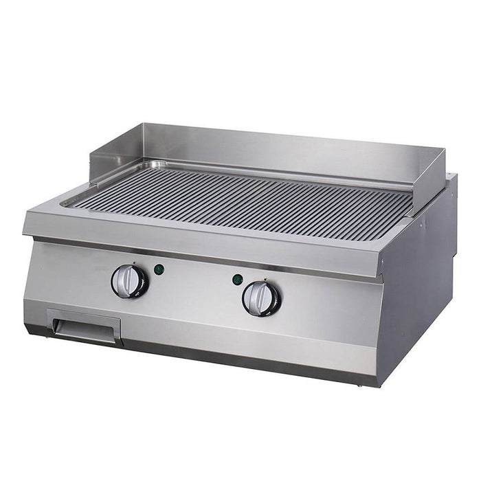 Heavy Duty Grillplaat - Gegroefd Chroom - Dubbel - 70 cm Diep - Elektrisch