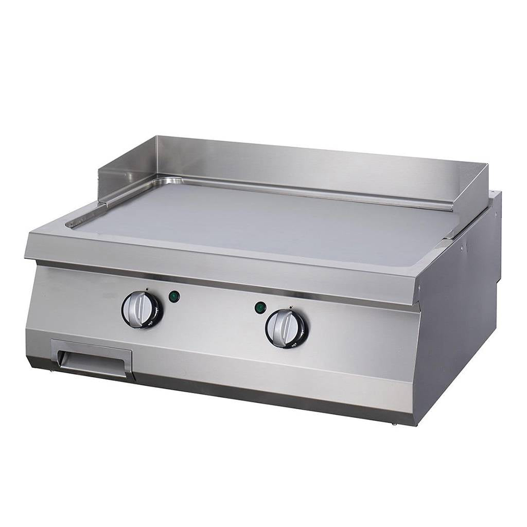Heavy Duty Grillplaat - Glad Chroom - Dubbel - 70 cm Diep - Elektrisch