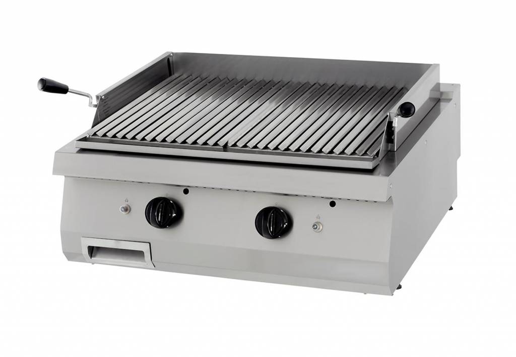Heavy Duty Lavasteengrill - Dubbel - 70 cm Diep - Gas