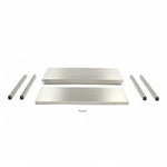 Werktafel rvs - 60 x 60 cm - Verstelbare Hoogte - met Onderschap