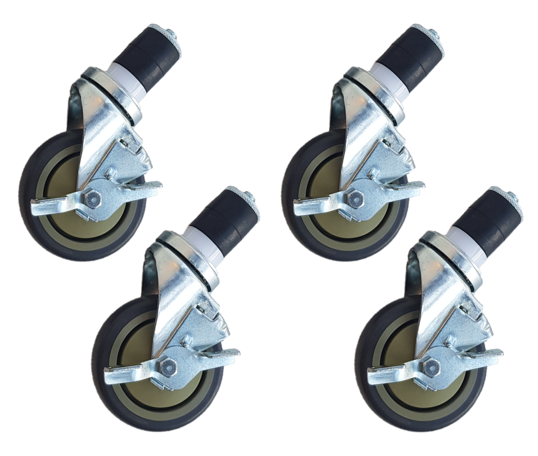 Werktafel wielen 4 stuks- met rem - 5 inch / 12,7 cm