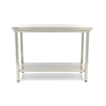Werktafel rvs - 80 x 60 cm - Verstelbare Hoogte - met Onderschap