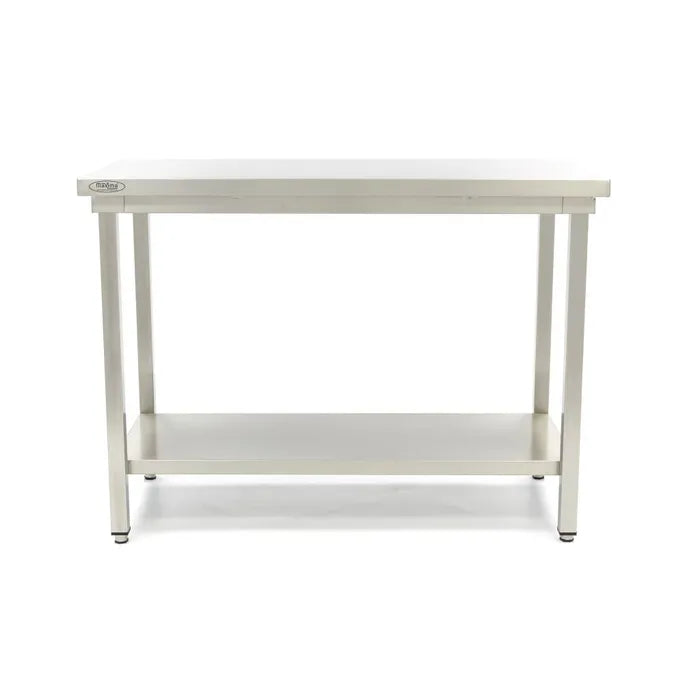 Werktafel rvs - 80 x 60 cm - Verstelbare Hoogte - met Onderschap