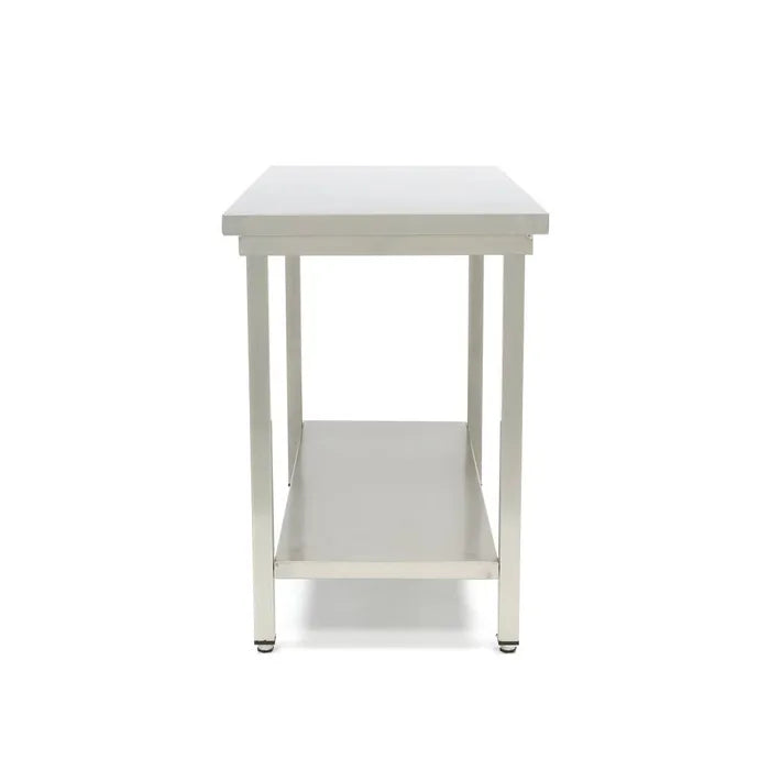 Werktafel rvs - 80 x 60 cm - Verstelbare Hoogte - met Onderschap