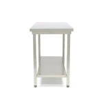 Werktafel rvs - 100 x 60 cm - Verstelbare Hoogte - met Onderschap