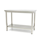 Werktafel rvs - 80 x 60 cm - Verstelbare Hoogte - met Onderschap