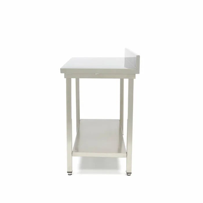 Werktafel rvs - 120 x 70 cm - Verstelbare Hoogte - met Spatrand