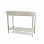 Werktafel rvs - 120 x 70 cm - Verstelbare Hoogte - met Spatrand