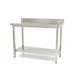 Werktafel rvs - 120 x 70 cm - Verstelbare Hoogte - met Spatrand