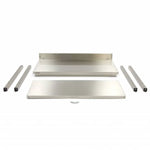Werktafel rvs - 120 x 70 cm - Verstelbare Hoogte - met Spatrand