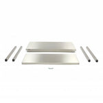 Werktafel rvs - 80 x 60 cm - Verstelbare Hoogte - met Onderschap