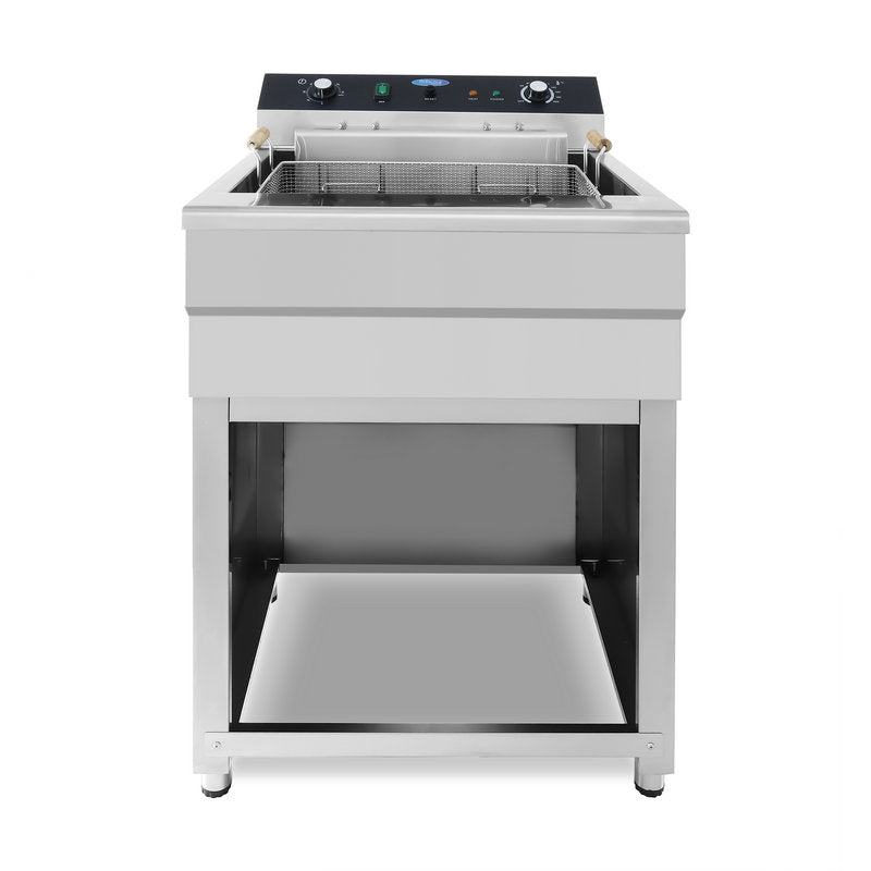 Frituurpan - 45 L - 1 Mand - met Tapkraan - 400V