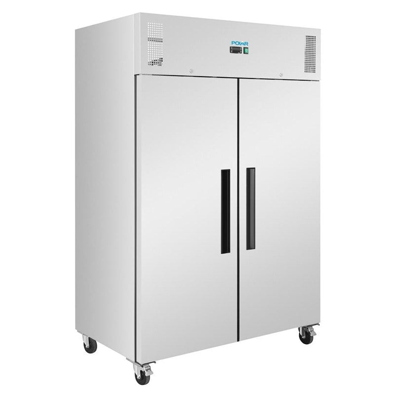 Polar G-Serie dubbeldeurs staande koelkast met geforceerde lucht 1200Ltr
