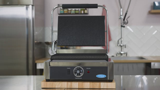 Contactgrill - Gegroefd - Enkele Grillplaat - 33,5 cm