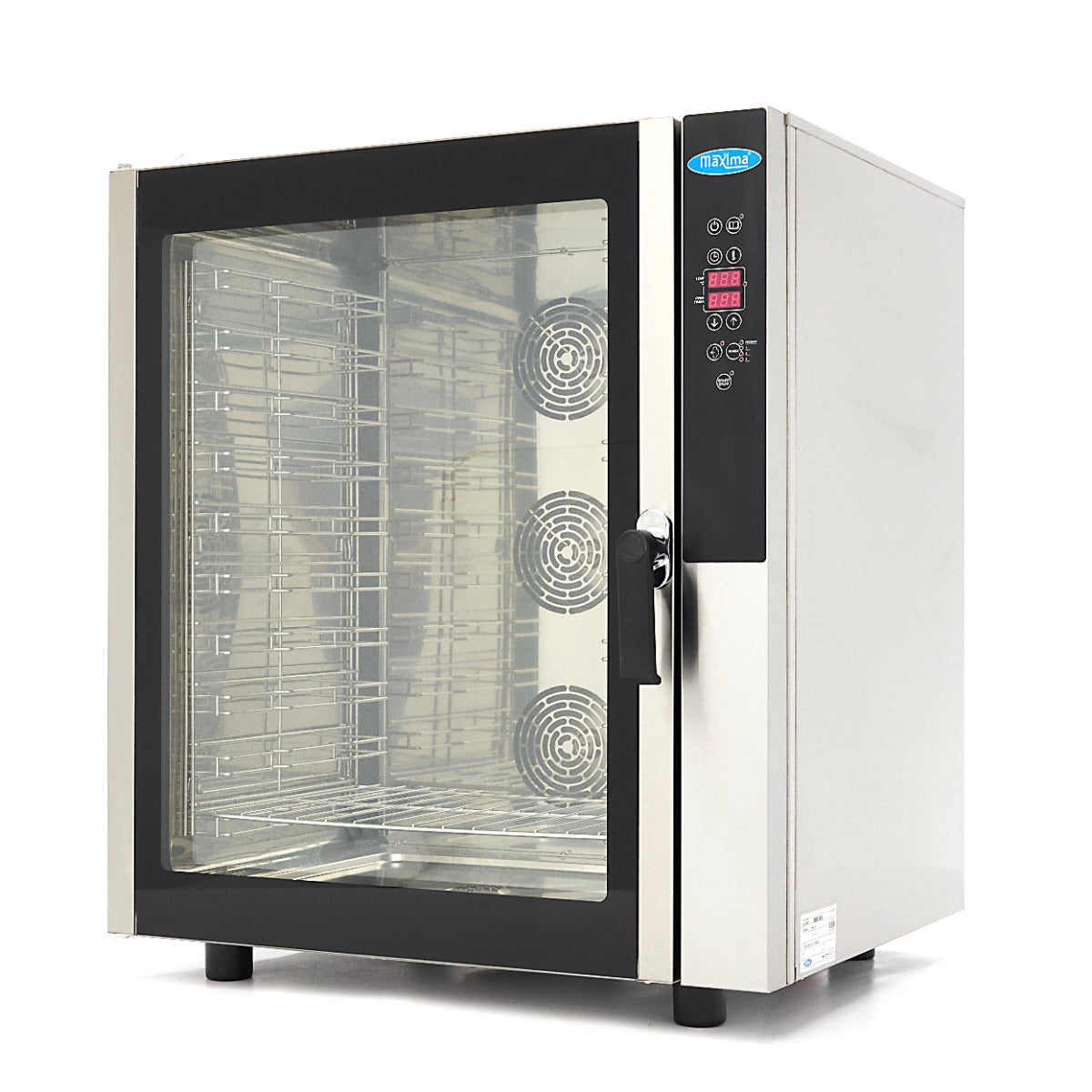 Combisteamer - 10 Bakken (1/1 GN / 60 x 40 cm) - Digitaal Display - 400V
