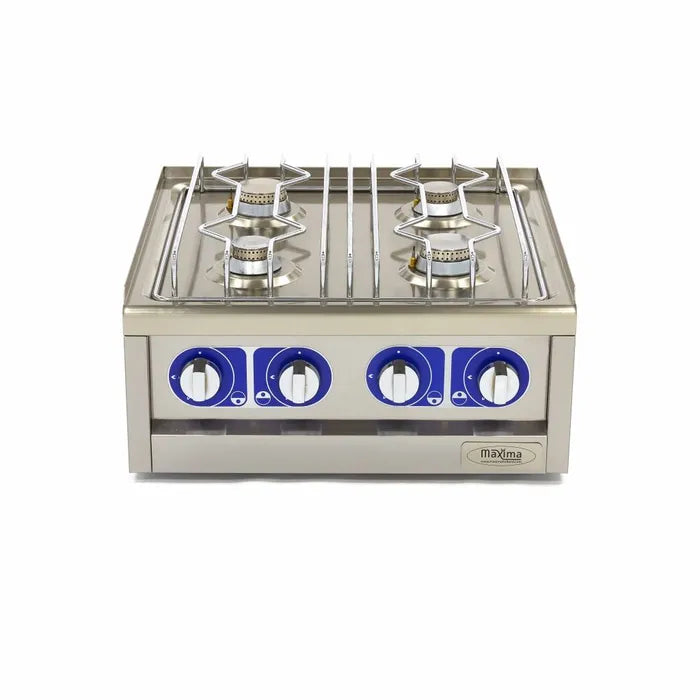 Kookplaat Horeca - 4 Pitten - Dubbel - 60 cm Diep - Gas