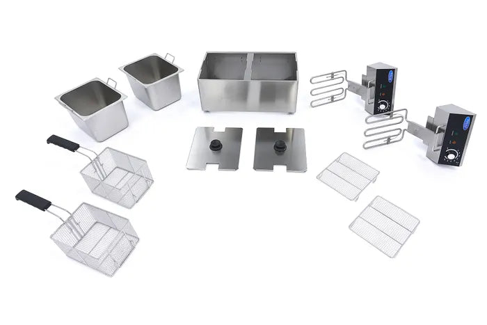 Frituurpan - 2x 8 L - 2 Manden - tot 2,8 Kg Frites