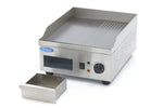 Grillplaat - Half Gegroefd - 36 cm - incl. Opvangbak