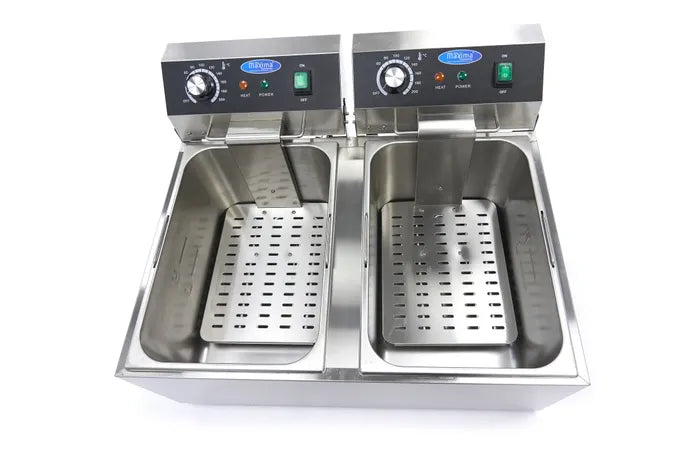 Frituurpan - 2x 11 L - 2 Manden - tot 2,8 Kg Frites