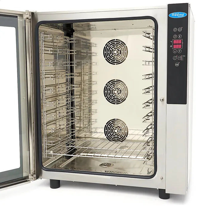 Combisteamer - 10 Bakken (1/1 GN / 60 x 40 cm) - Digitaal Display - 400V