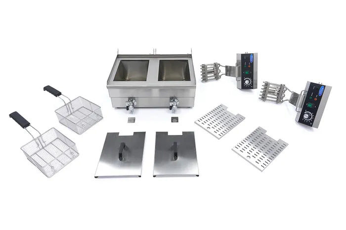 Frituurpan - 2x 10 L - 2 Manden - met Tapkraan