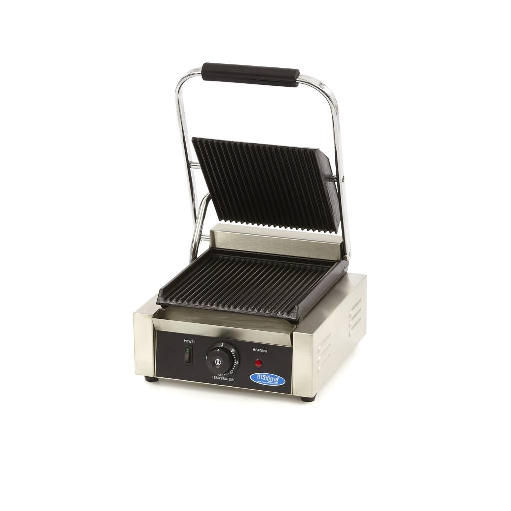 Contactgrill - Gegroefd - Enkele Grillplaat - 22 cm