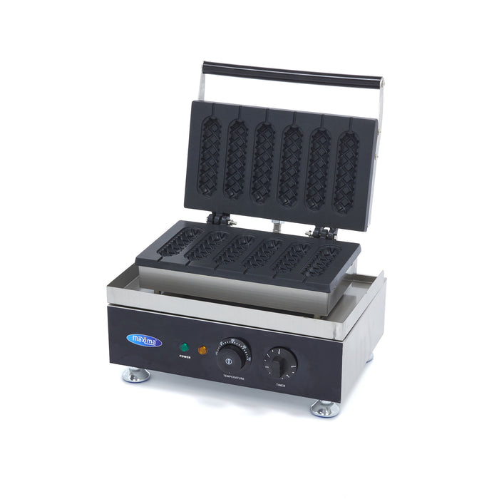 Wafelijzer - 6 Stuks - Corndog - Geribbeld