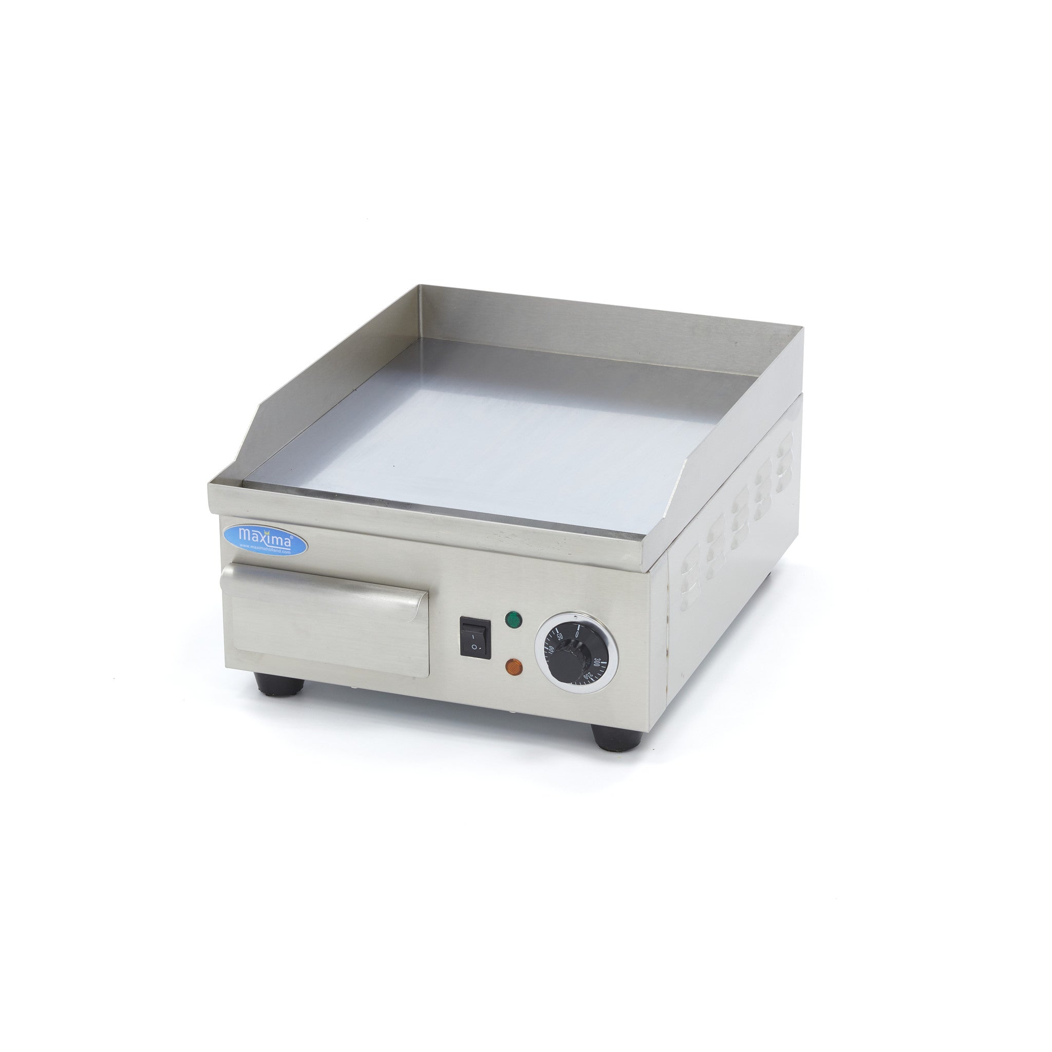 Grillplaat - Glad Chroom - 36 cm - incl. Opvangbak