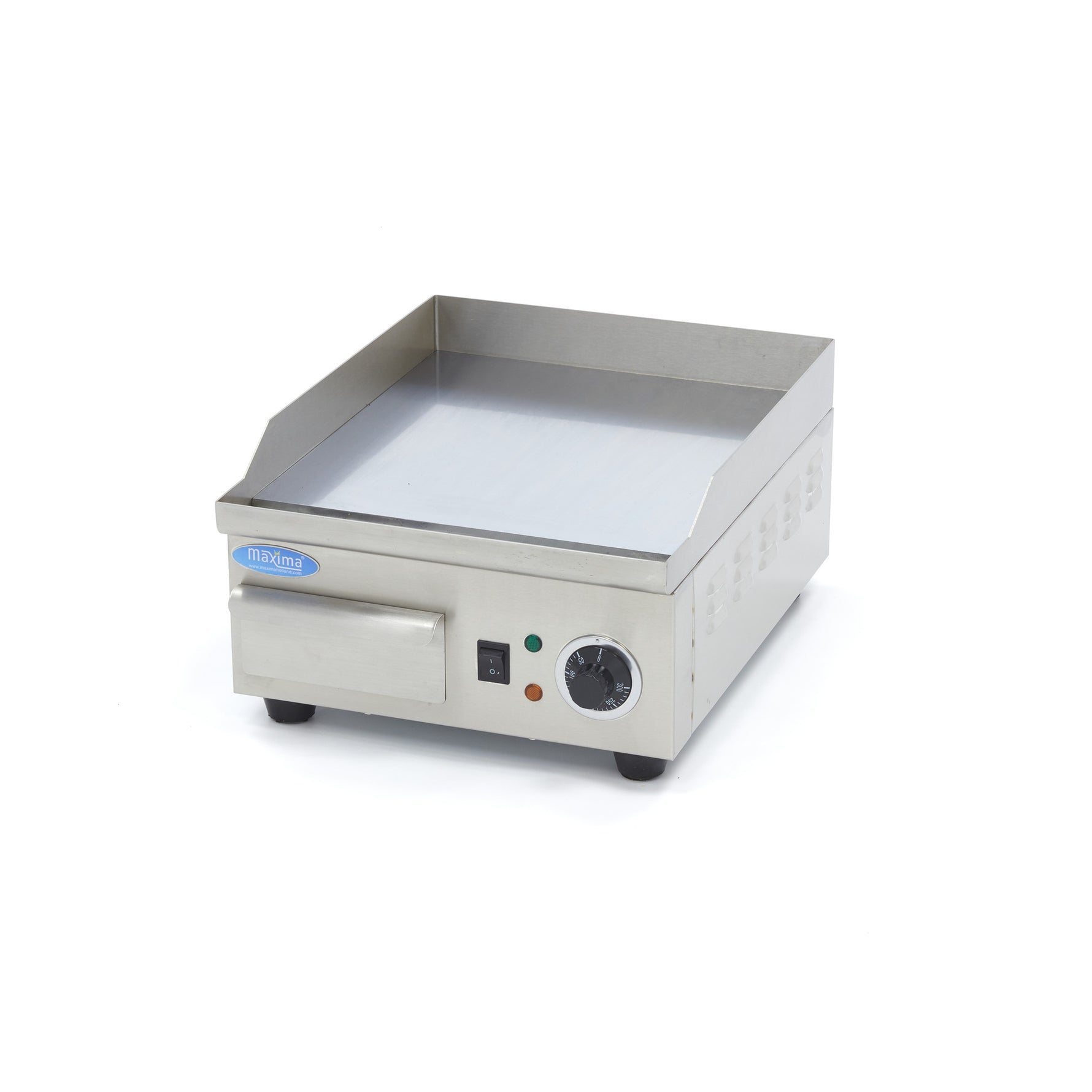 Grillplaat - Glad Chroom - 36 cm - incl. Opvangbak