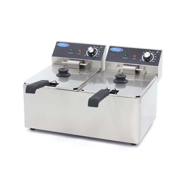 Frituurpan - 2x 8 L - 2 Manden - tot 2,8 Kg Frites