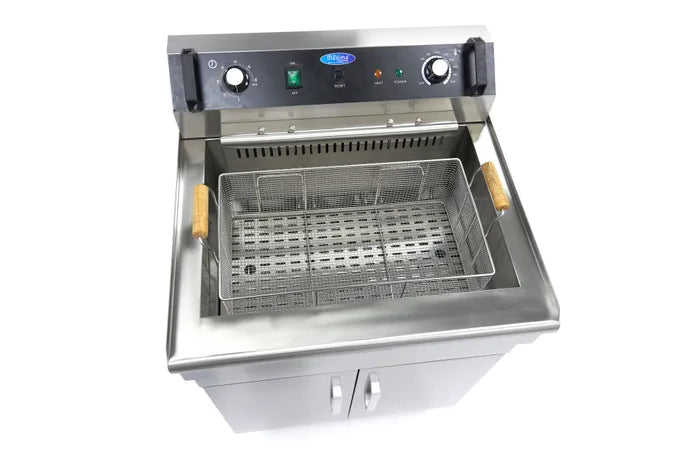 Frituurpan - 35 L - 1 Mand - met Tapkraan - 400V
