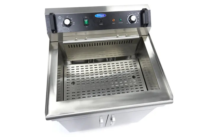 Frituurpan - 35 L - 1 Mand - met Tapkraan - 400V