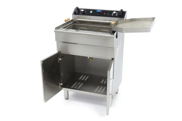 Frituurpan - 35 L - 1 Mand - met Tapkraan - 400V