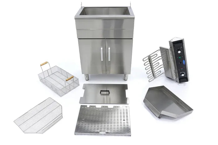 Frituurpan - 35 L - 1 Mand - met Tapkraan - 400V