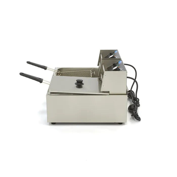 Frituurpan - 2x 6 L - 2 Manden - tot 2,4 Kg Frites