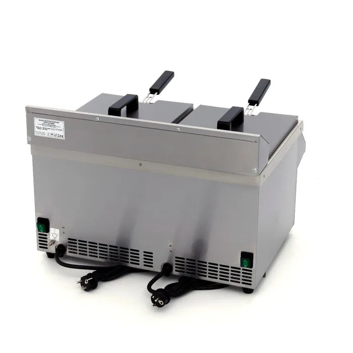 Frituurpan - 2x 8 L - 2 Manden - met Tapkraan - Inductie