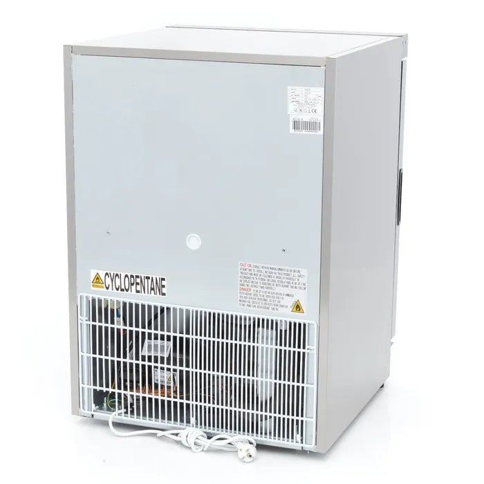 Koelkast - 200 L - Rvs - met Glazen Deur