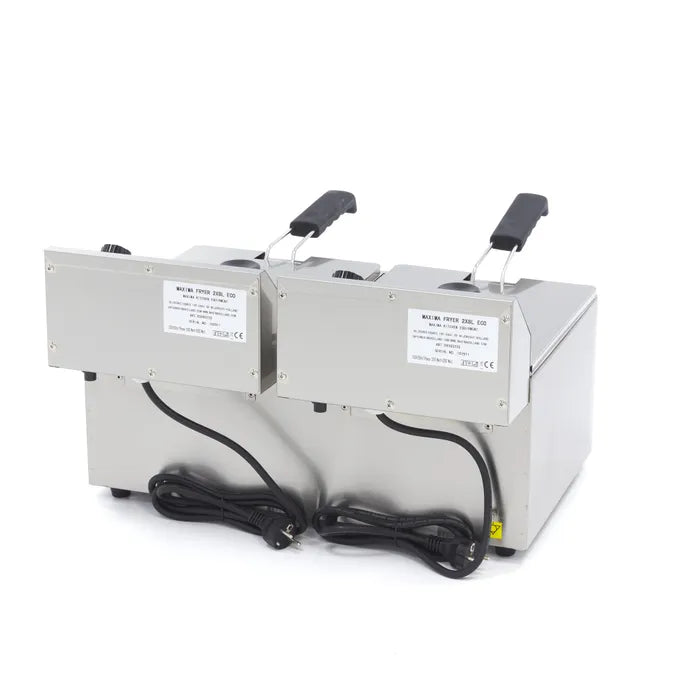 Frituurpan - 2x 8 L - 2 Manden - tot 2,8 Kg Frites