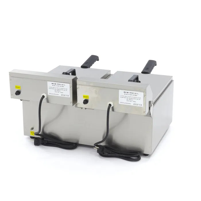 Frituurpan - 2x 11 L - 2 Manden - tot 2,8 Kg Frites