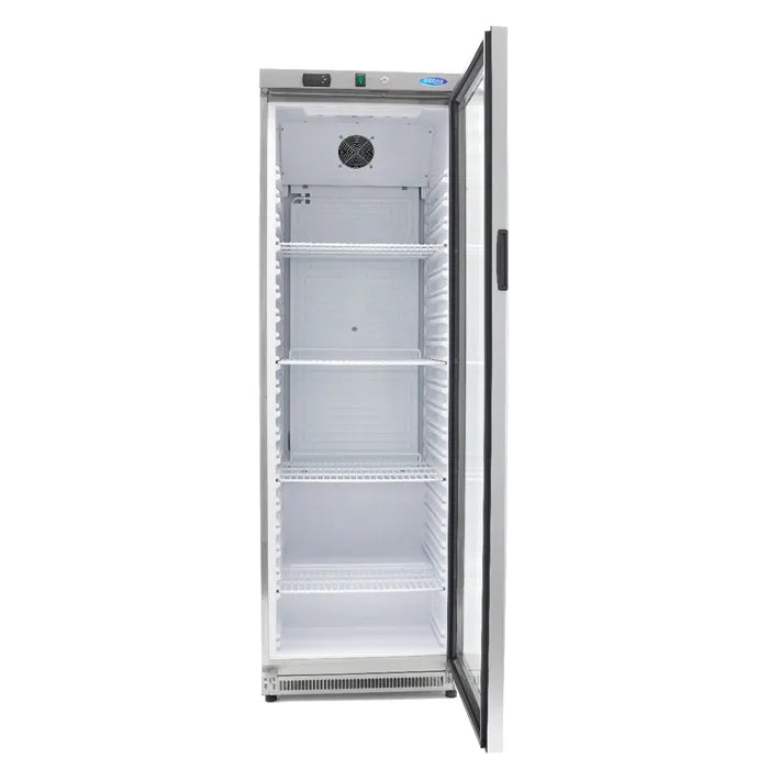 Koelkast - 400 L - Rvs - met Glazen Deur