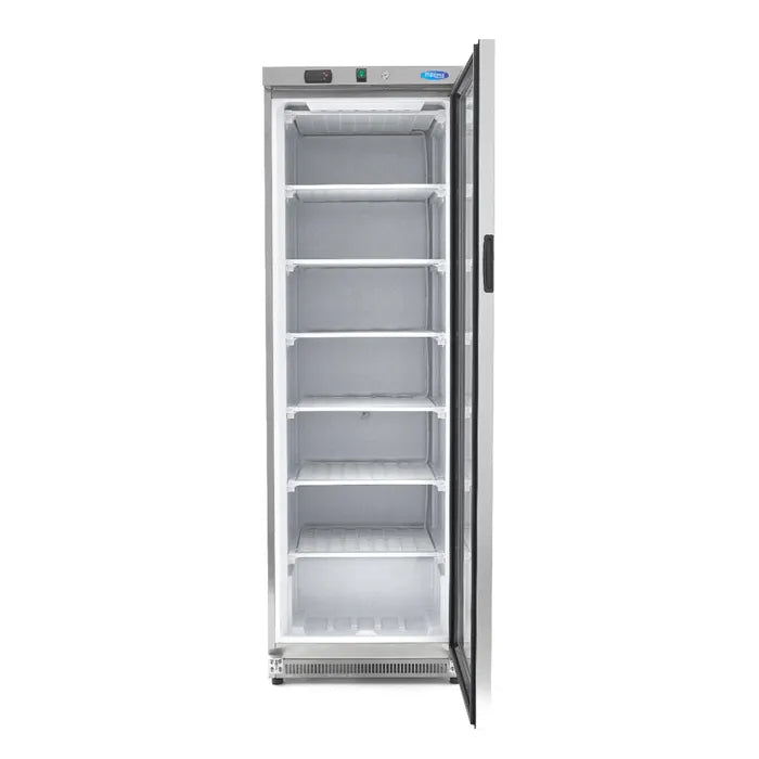 Vrieskast - 400 L - Rvs - met Glazen Deur