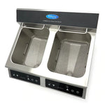 Frituurpan - 2x 8 L - 2 Manden - met Tapkraan - Inductie