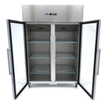 Koelkast - 1200 L - 6 Verstelbare Roosters (2/1 GN) - Rvs - met Glazen Deur